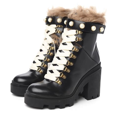 replica gucci snow boots|gucci ankle boots with pearls.